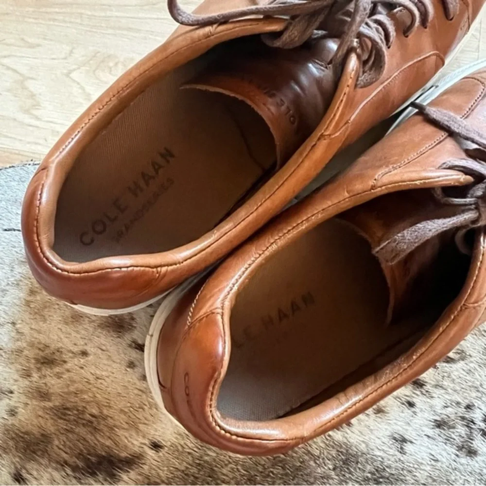 COLE‎ HAAN Brown Men's Grand Series Jensen Sneakers in British Tan Size 10.5